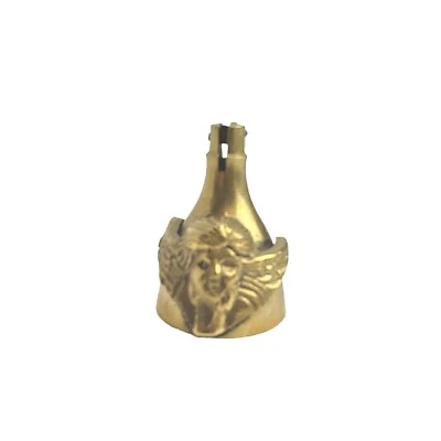 Anillo de mango giratorio CE cara de querubín ángel latón macizo 12,5 pulgadas Foto 1 de 4