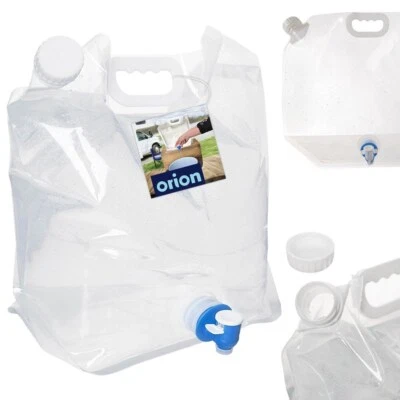 Wasserbehälter Trinkwasserbehälter Wasserkanister mit Zapfhahn faltbar 11 L - Bild 1 von 4