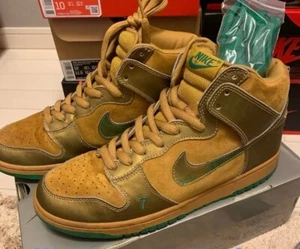 Nike Dunk High Pro Sb Lucky 7 Wheat Metallic Gold 305050-771 with Box Men Us9.5 - Picture 1 of 10