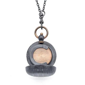 Antique Gold Filled Coin Holder Locket Pendant with Removable Chain - Picture 1 of 5