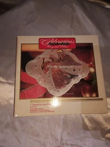 New "CELEBRATIONS" Crystal Clear 7" TRUMPETING ANGEL PLATE ~ Christmas - Picture 1 of 4