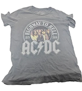 AC/DC Rock Band Highway to Hell T-Shirt Dunkel Grau Größe S Musik Gebraucht - Imagen 1 de 12