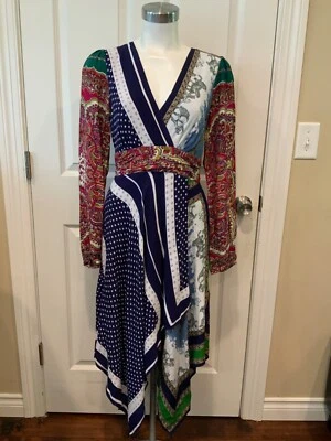 Vestido Moulinette Soeurs Multicolor Multicolor Estampado Asimétrico Talla 2 (EE. UU.) Foto 1 de 4