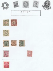 GERMANY from 1870s Postal Stationary Inc Bavaria/Bayern nice CDS 1/3 Grosschen - Picture 1 of 5