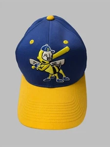 Burlington Bees Nuevo con Etiquetas Gorra Correa Trasera Azul Amarillo Béisbol Bordado Logo - Imagen 1 de 5