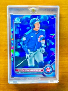 Pete Crow-Armstrong RARE ROOKIE SAPPHIRE REFRACTOR INVESTMENT SSP CHROME MINT - Picture 1 of 12