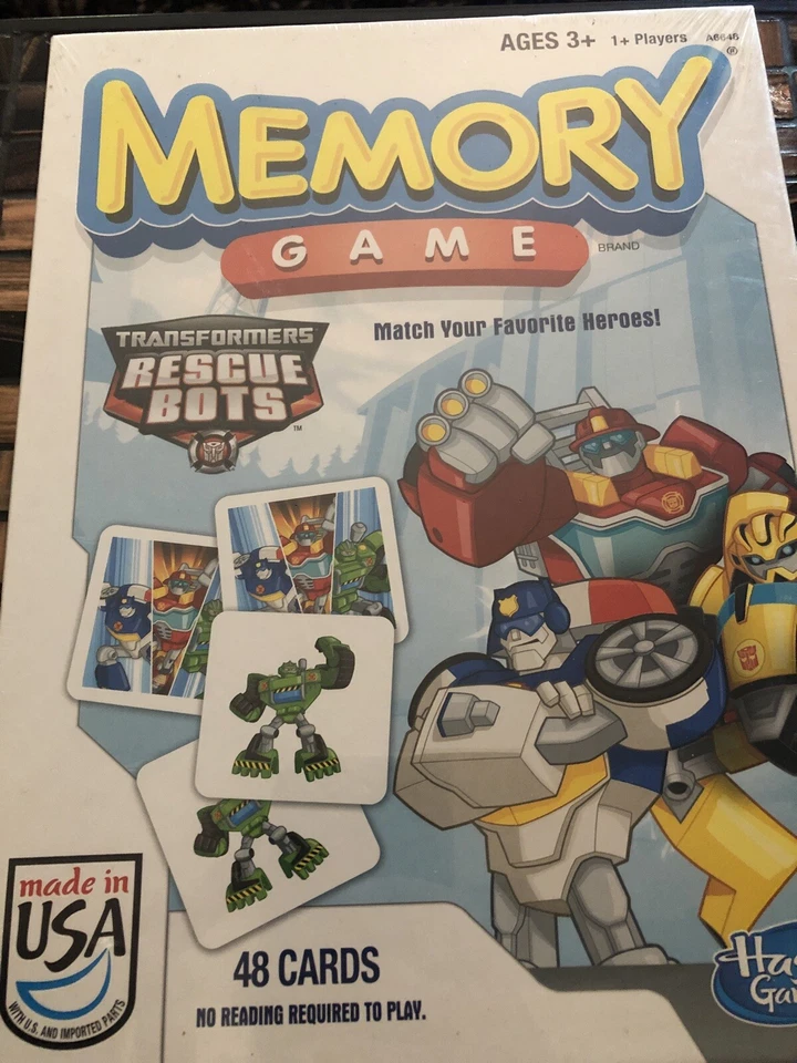 Transformers Rescue Bots Memory Game 48 Cards Hasbro 2013