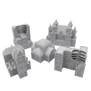 Ruined Gothic City Buildings Terrain 6mm Epic Scale Legion Imperialis Titanicus - Picture 1 of 6