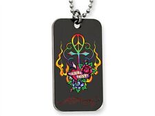 TRUE LOVE DOGTAG NECKLACE CHRISTIAN AUDIGIER ED HARDY PENDANT MENS JEWELRY 