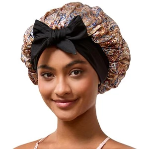 Silk Satin Bonnet for Sleeping Hair Women Sleep Night Wrap Cap for Straight W... - Picture 1 of 6