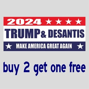 TRUMP DESANTIS 2024 Bumper Sticker anti-liberal funny - GoGoStickers - Picture 1 of 1