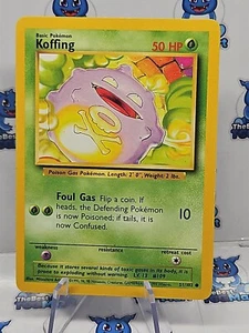 Pokemon Koffing - 51/102 - Base Set LP - Picture 1 of 2
