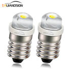 2pcs DC 6V White 6000K E10 COB LED Screw Fit Torch Flashlight Lamp Bulb 4 Cell