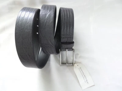 BANANAREPUBLIC серый рептилии выбитый печать итальянский кожаный ремень размер 40 новый США - Изображение 1 из 4