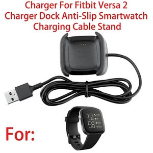 Charger For Fitbit Versa 2 Charger Dock Anti-Slip Smartwatch Charging CableStand - Picture 1 of 4