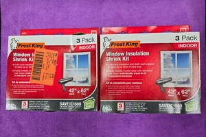 (2) Frost King E/O Indoor Window Insulation Kit (3 per Pack) - Picture 1 of 6