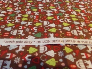 3/4 YD X 44" VINTAGE "NORTH POLE DITSY" ALEXANDER HENRY DELEON DESIGN #66 - Picture 1 of 5
