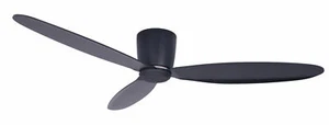 DC ceiling fan with remote control Flush mount Airfusion Radar Black 132 cm 52" - Picture 1 of 5