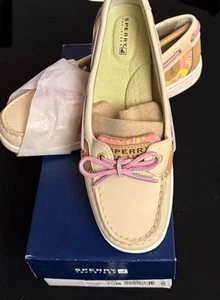 Sperry Top-Sider Angelfish Pink Sea Shoes - Women's size 7.5M - NIB NEW Sequins - Picture 1 of 10
