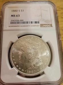 1880-S Morgan Silber Dollar MS 63 NGC - Bild 1 von 4