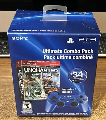 PLAYSTATION 3 - UNCHARTED Ultimate Combo Pack 2 JUEGOS Controlador CAJA PS3 - Imagen 1 de 4