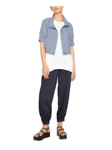 B NEW YORK Womens Gray Elastic Waist Lined Elbow Sleeve Zip Up Jacket XS - Picture 1 of 8
