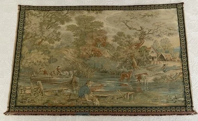 Arazzo Italy 1973 ‘Le Trajet’ The Journey Woven Tapestry Wall Hanging 72x100cm - Image 1 of 4