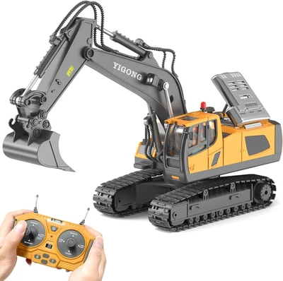 RC Excavator Toy Remote Control Excavator USB Charging, 680 ° Rotation, Featurin - Image 1 of 4