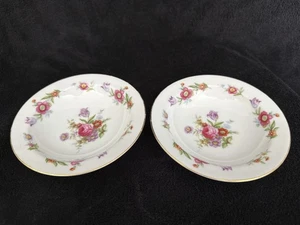 VINTAGE - DRESDENIA BY SANGO JAPAN - SET OF 2 BERRY BOWLS - GOLD EDGE - USED - Picture 1 of 6