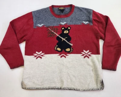 Suéter de Colección Woolrich M Tejido Punto de Hilo Oso Exterior Invierno Abuela Jersey Foto 1 de 4