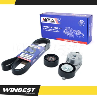 Serpentine Drive Belt Component Kit 90K-38323B for Dodge Ram 1500 2500 3500 4500 - Image 1 of 4