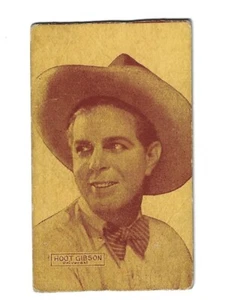 VINTAGE PRE WAR STRIP CARD WESTERN MOVIE STAR HOOT GIBSON VG-EX HAND CUT - Picture 1 of 1