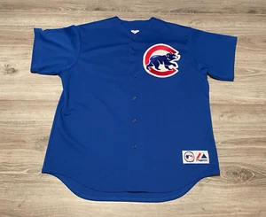 Nomar Garciaparra #5 Chicago Cubs MLB Sewn Blue Majestic Baseball Jersey Mens XL - Picture 1 of 8