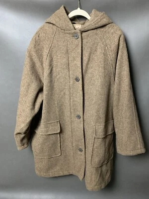 Woolrich Boiled Wool Coat Zip/Button Hooded, Women's XL - Image 1 of 4
