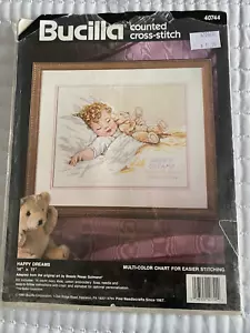 Not Lenarte schöner gezählter Kreuzstich 40744 HAPPY DREAMS 14"x11" BUCILLA - Bild 1 von 2