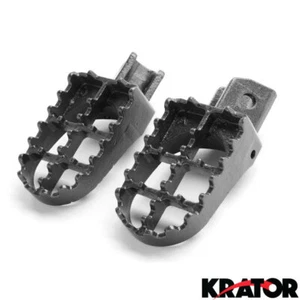 Gray Motocross MX Dirt Bike Racing Foot Pegs For Yamaha PW50 PW80 TTR90 TW200 - Picture 1 of 5