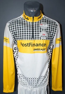 Tour De Suisse Jersey Fila 1/4 Zip Long Sleeve Cycling Men Shirt Size Adult XL - Image 1 of 4