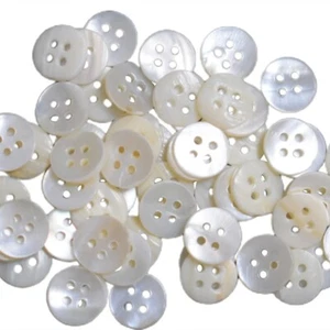 Handcrafted Polish Mother of Pearl Shell Buttons for Clothing Accessories - Picture 1 of 2
