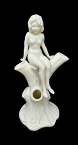 Vintage Lenox Nude Lady Vase RARE Est 1940s White Deco Statue MCM USA Art Deco - Picture 1 of 4