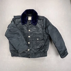 Vintage Horace Small Tuffy Jac Bomber Jacket Mens Large 44R Blue 70s Flight Coat - Picture 1 of 10