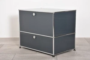 USM Haller Sideboard 2 OH anthrazit mit Hängeregister und Klapptür, gebraucht - Bild 1 von 11