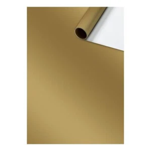 Geschenkpapier Röllchen 70cm x 10m Gold Kurzrolle Uni Plain goldenes Papier - Bild 1 von 1