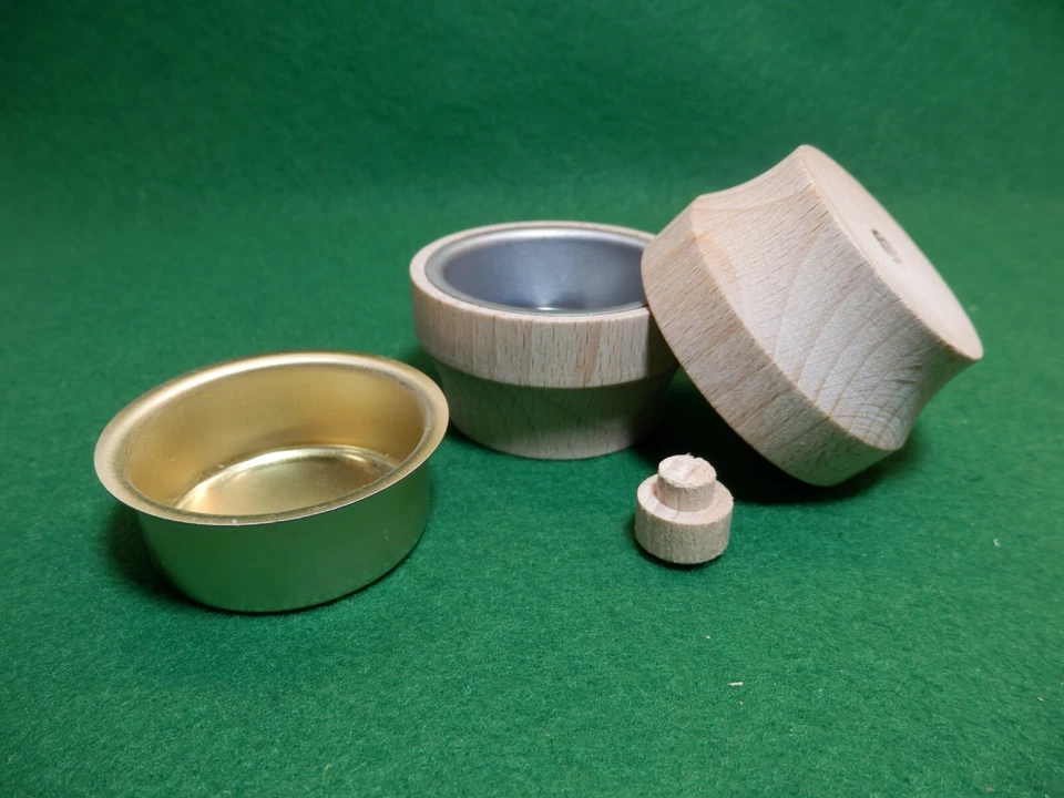 Teelichthalter Holztülle Ø 40mm Messingtülle Lichtertülle Pyramide umrüsten#88 - Bild 1 von 1