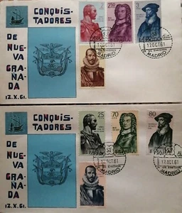 España SOBRE PRIMER DIA FORJADORES AMÉRICA 1961 Serie completa en 2 sobres - Imagen 1 de 3