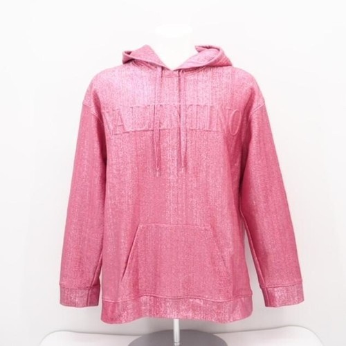 VALENTINO logo cotone nylon rosa metallizzato taglia L
