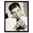 Frank Sinatra Blue Eyes Cigarette Old Photo Framed Wall Art Poster