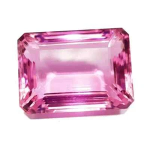 GIE Certified Natural 150 Ct+ Brazilian Pink Topaz Emerald Cut Loose Gemstone A+ - Picture 1 of 6