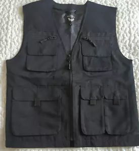 Black BRAVE SOUL LONDON Men's Utility Vest - Small - new without tags - Picture 1 of 7