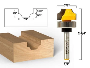 7/32" Radius Round Over Groove Router Bit - 1/4" Shank - Yonico 13081qt - Picture 1 of 1