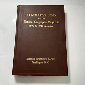 Cumulative Index to the National Geographic Magazine 1899-1936 Inclusive 1937 - Bild 1 von 7